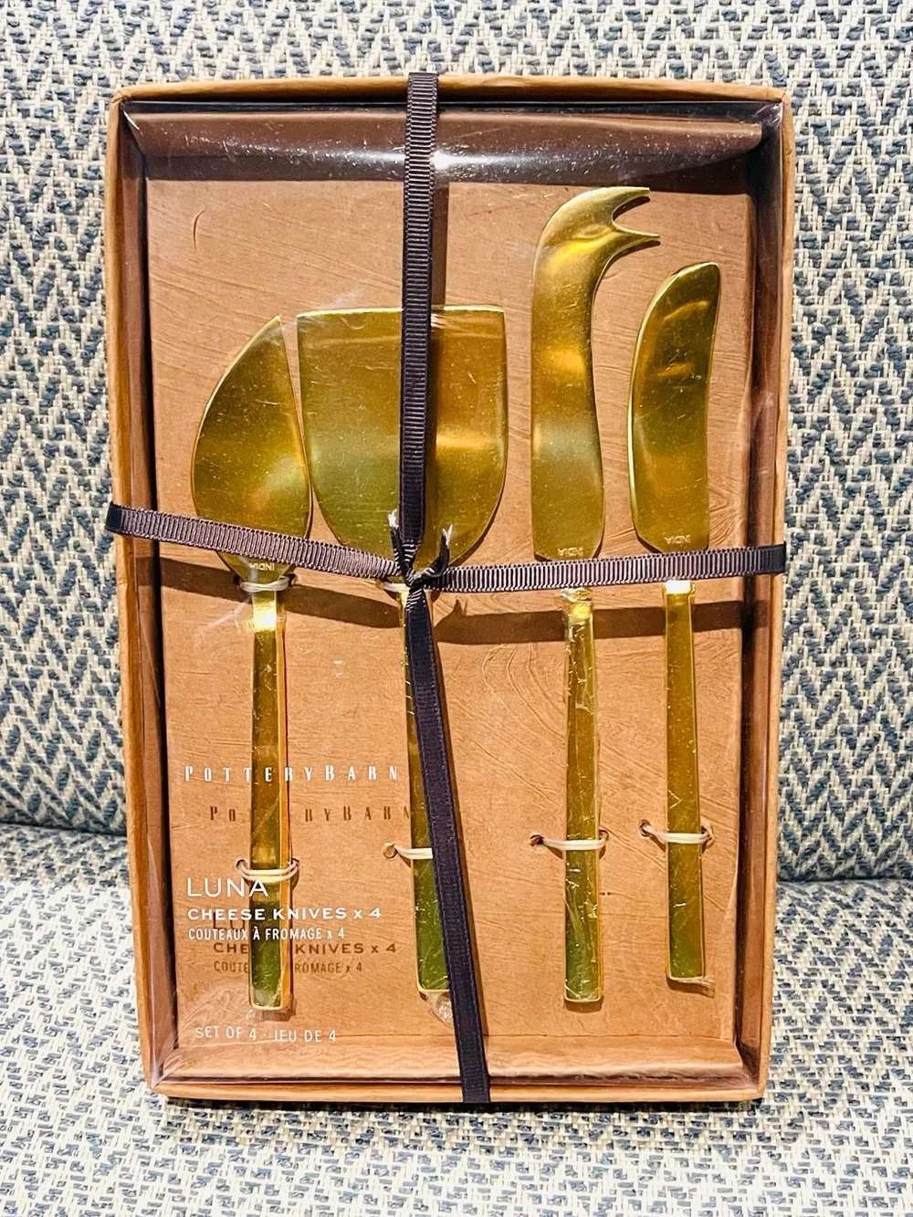 NEW! Pottery Barn Cheese Knives Set of 4 NIB